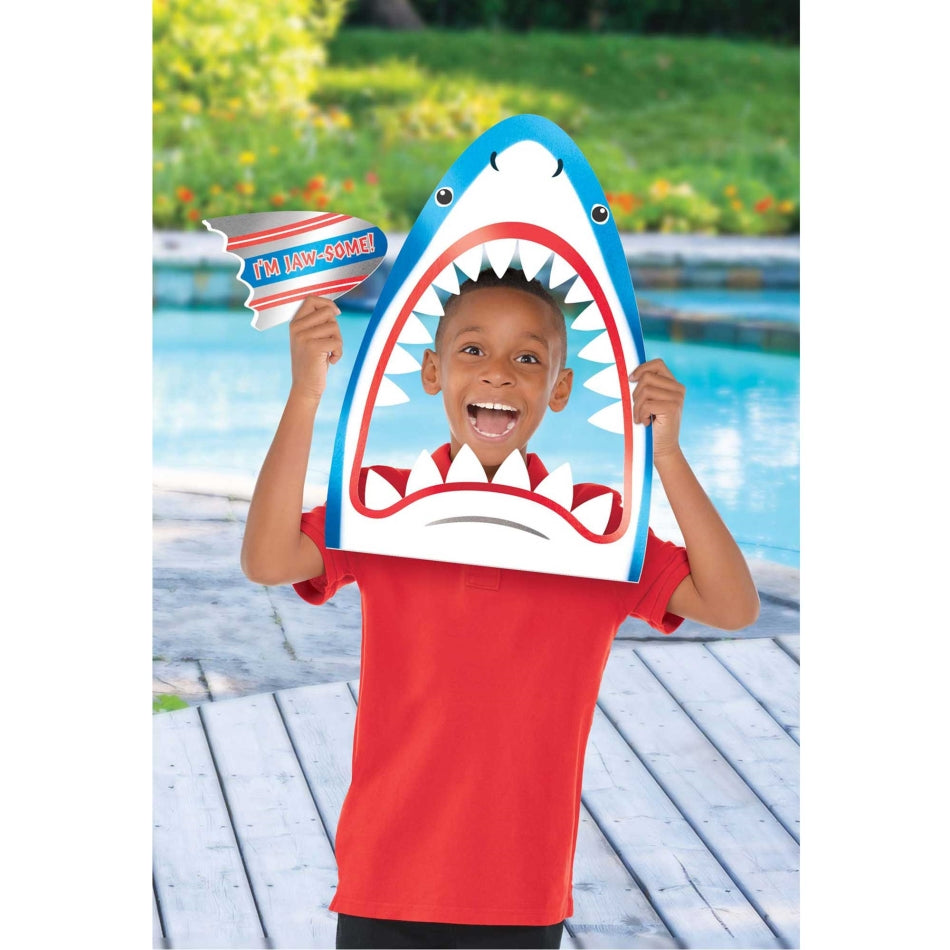 Summer Luau Shark Head Photo Prop & Cutout Foil Board, Party Savers