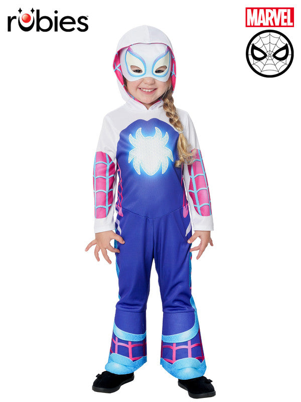 Girls Costume - Ghost Spider (Sahaf) Deluxe Glow In Dark