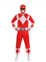 Men Costume - Power Rangers Red Deluxe Costume