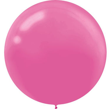 Bright Pink Latex Balloons 60cm 4pk