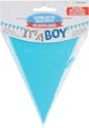 Caribbean Blue Mini Paper Pennant Banner 3.8m Each