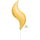 Gold Curve Mini Shape Foil Balloon 18cm x 48cm Each