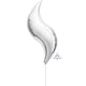 Silver Curve Mini Shape Foil Balloon 18cm x 48cm Each