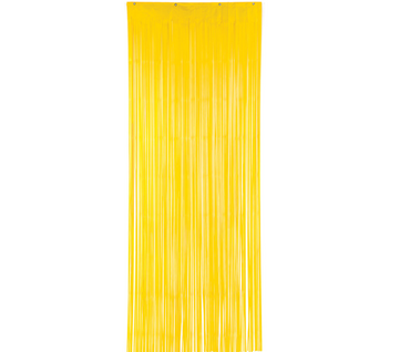 Yellow Plastic Door Curtain 2.43m x 91cm Each