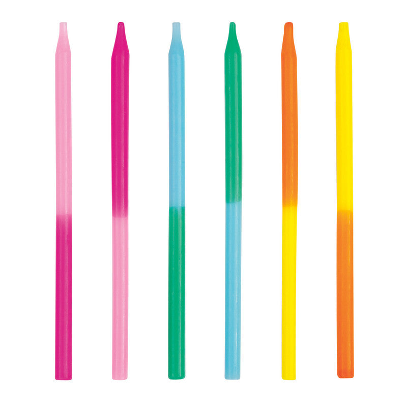 Bright 2 Colour Assorted Candles 12.7cm 12pk