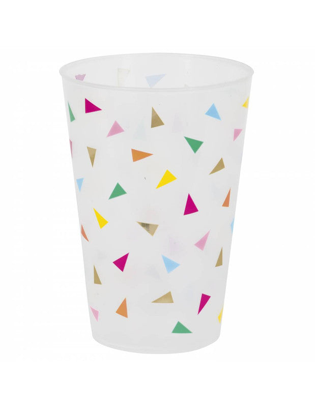 Bright Triangle Birthday Reusable Plastic Cups 473ml 6pk