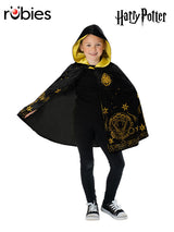 Hogwarts Black & Gold Hooded Kids Robe