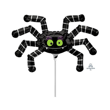 Striped Spider Mini Shape Foil Balloon Each