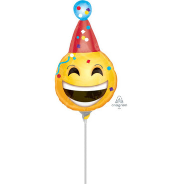 Emoticons Birthday Mini Shape Foil Balloon Each