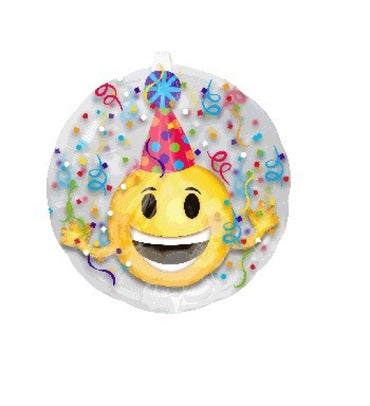 Insiders Emoticon Party Hat Foil Balloon Each