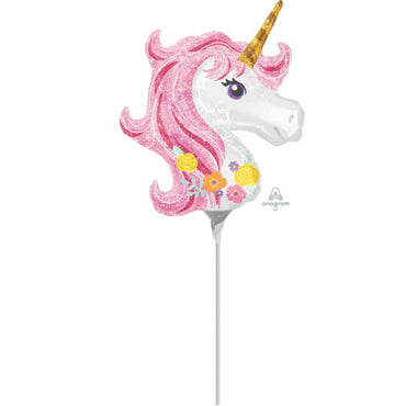 Magical Unicorn Mini Shape Foil Balloon Each