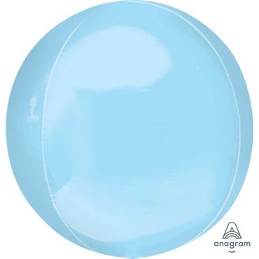 Pastel Blue Orbz Balloon 38cm x 40cm Each