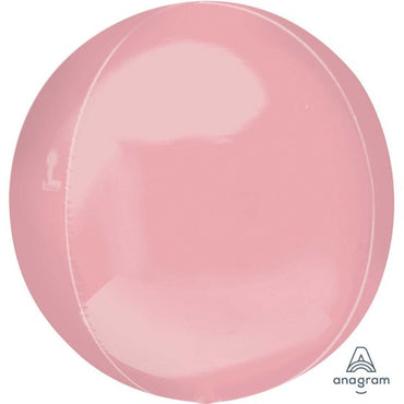 Pastel Pink Orbz Balloon 38cm x 40cm Each