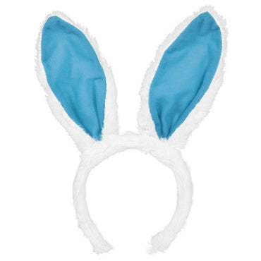 Easter Bunny Fabric Blue & White Ears 27cm x 12cm Each