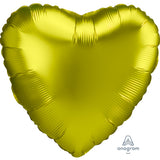 Lemon Heart Satin Luxe Foil Balloon 45cm Each