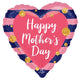 Happy Mother's Day Navy & Pink Foil Balloon 45cm Each