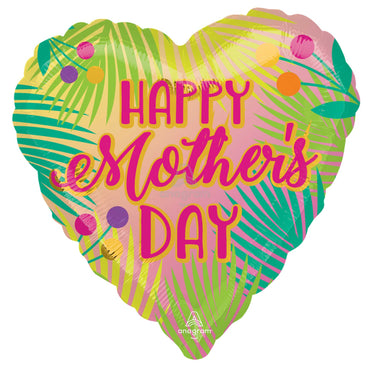 Happy Mother's Day Tropical Jumbo Foil Balloon 71cm Each