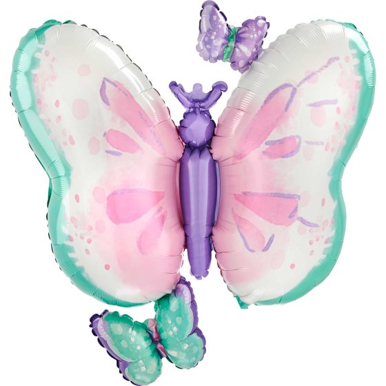 Flutters Butterfly SuperShape Foil Balloon 73cm x 71cm Each