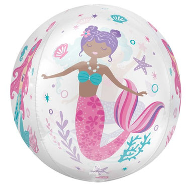 Shimmering Mermaid Orbz Balloon 38cm x 40cm Each