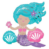 Shimmering Mermaid Multi-Balloon 45cm x 43cm Each