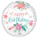 Free Spirit Happy Birthday Foil Balloon 45cm Each