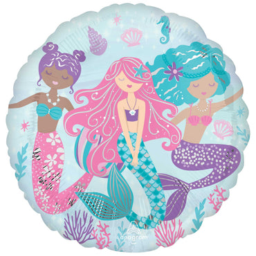 Shimmering Mermaid Jumbo Shape Foil Balloon 53cm Each