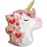 Unicorn Sparkles Standard Shape Foil Balloon Each