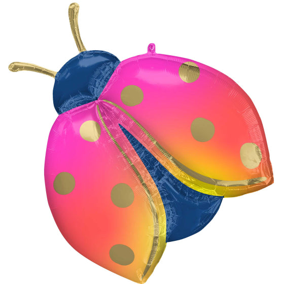 Colourful Ladybug SuperShape Foil Balloon 68cm x 83cm Each