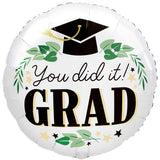 You did it GRAD Ivy Satin Foil Balloon 45cm Each