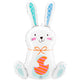 White Funny Bunny SuperShape Foil Balloon 53cm x 83cm Each