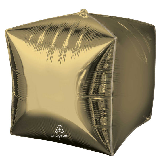 White Gold Cubez UltraShape Foil Balloon 38cm x 38cm Each