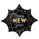 Happy New Year Midnight Glam Burst SuperShape Foil Balloon 88cm x 73cm Each