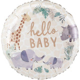 Hello Baby Soft Jungle Baby Foil Balloon 45cm Each