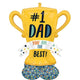 Best Dad Trophy AirLoonz Balloon 96cm x 109cm Each