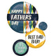 Happy Father's Day Retro Renew Circles SuperShape Foil Balloon 71cm x 55cm Each