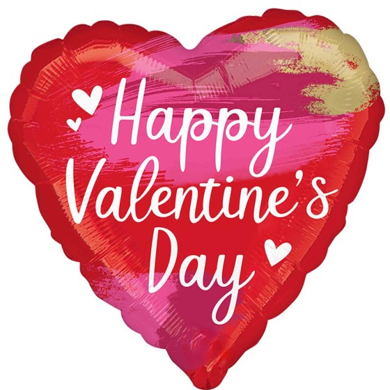 Happy Valentine's Day Artistic Touch Foil Balloon 45cm Each