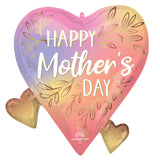 Happy Mother's Day Botanical Traces SuperShape Foil Balloon 50cm x 55cm Each