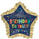 Bright Birthday Blocks SuperShape Foil Balloon 86cm x 81cm Each