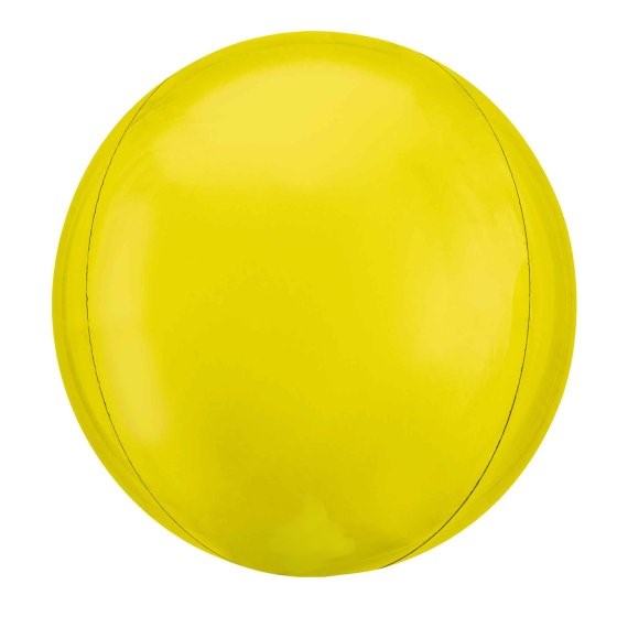 Vibrant Yellow Orbz Balloon 40cm Each