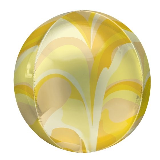 Gold Macro Marble Orbz Balloon 40cm Each