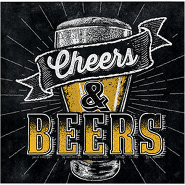 Cheers & Beers Beverage Napkins 16Pk