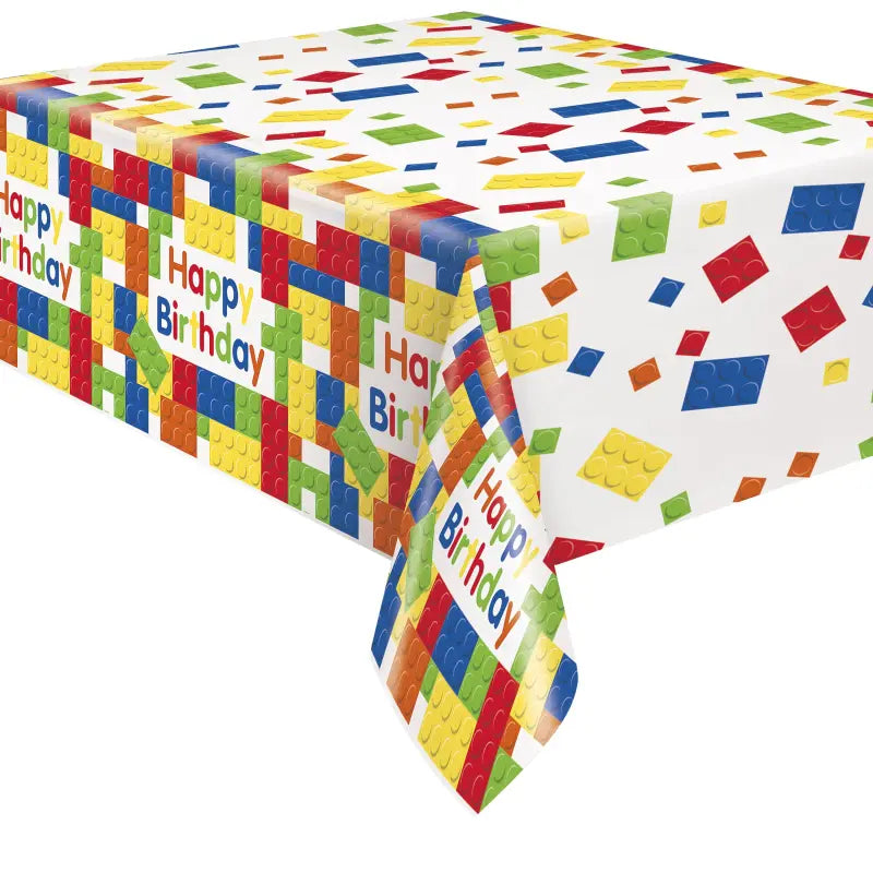 Building Blocks Birthday Printed Tablecover 137cm x 213cm Each