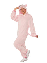 Adult Costume - Pig Furry Hooded Onesie Costume