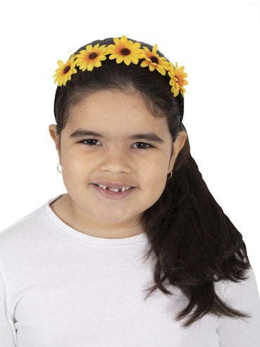 Tsehay Sunflower Headband (Yellow Wiggle) for Girls