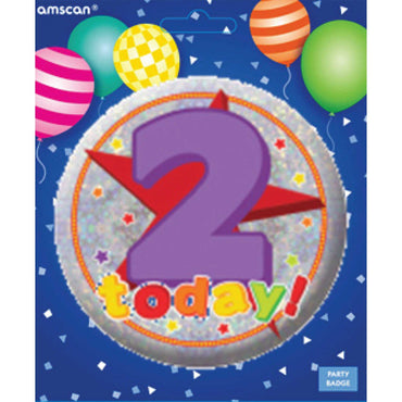 Happy 2nd Birthday Badge 6cm Each