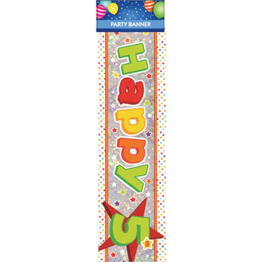 Happy 5th Birthday Banner Each