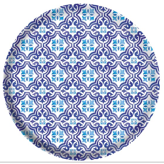 Mediterranean Melamine Plate 26cm 4pk