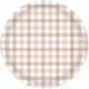 White Sand Gingham Paper Plate FSC NPC 23cm 8pk