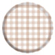 White Sand Gingham Melamine Plate 26cm 4pk