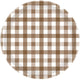 Teddy Brown Gingham Paper Plate FSC NPC 17cm 8pk